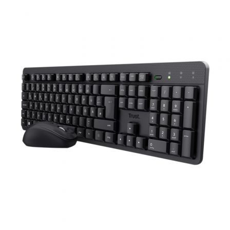 Trust TKM-360 Pack de Teclado y Ratón Inalámbrico Silencioso Negro